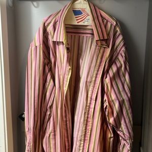 Syllables System Stripe Button Down Shirt